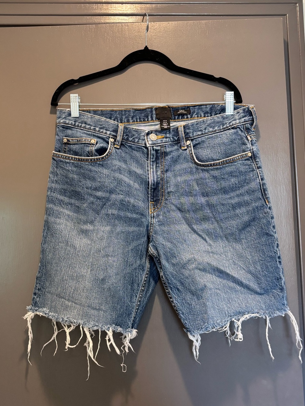 H&M Distressed Blue Denim Cutoff Shorts
